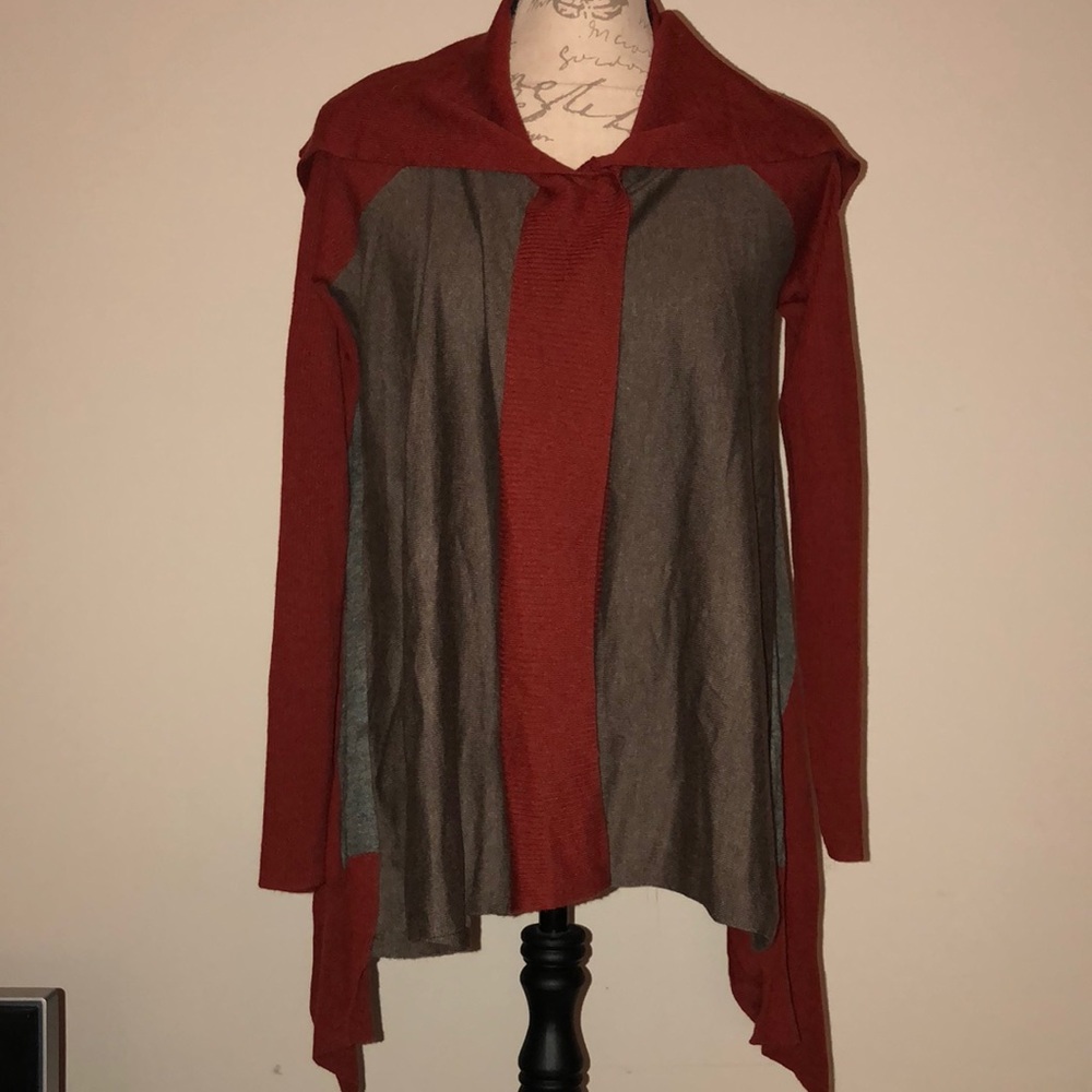 Soft Surroundings Color Block Asymmetrical Cardi - image 1
